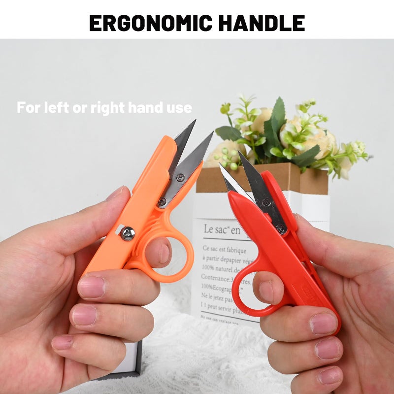 UCEC 4.7 Inch Thread Snips, Crochet Sewing Scissors Yarn Scissor Small Fabric & Mini Scissor Thread Scissors Clipper Nippers for Sewing Knitting, 12 Pack - Image 3